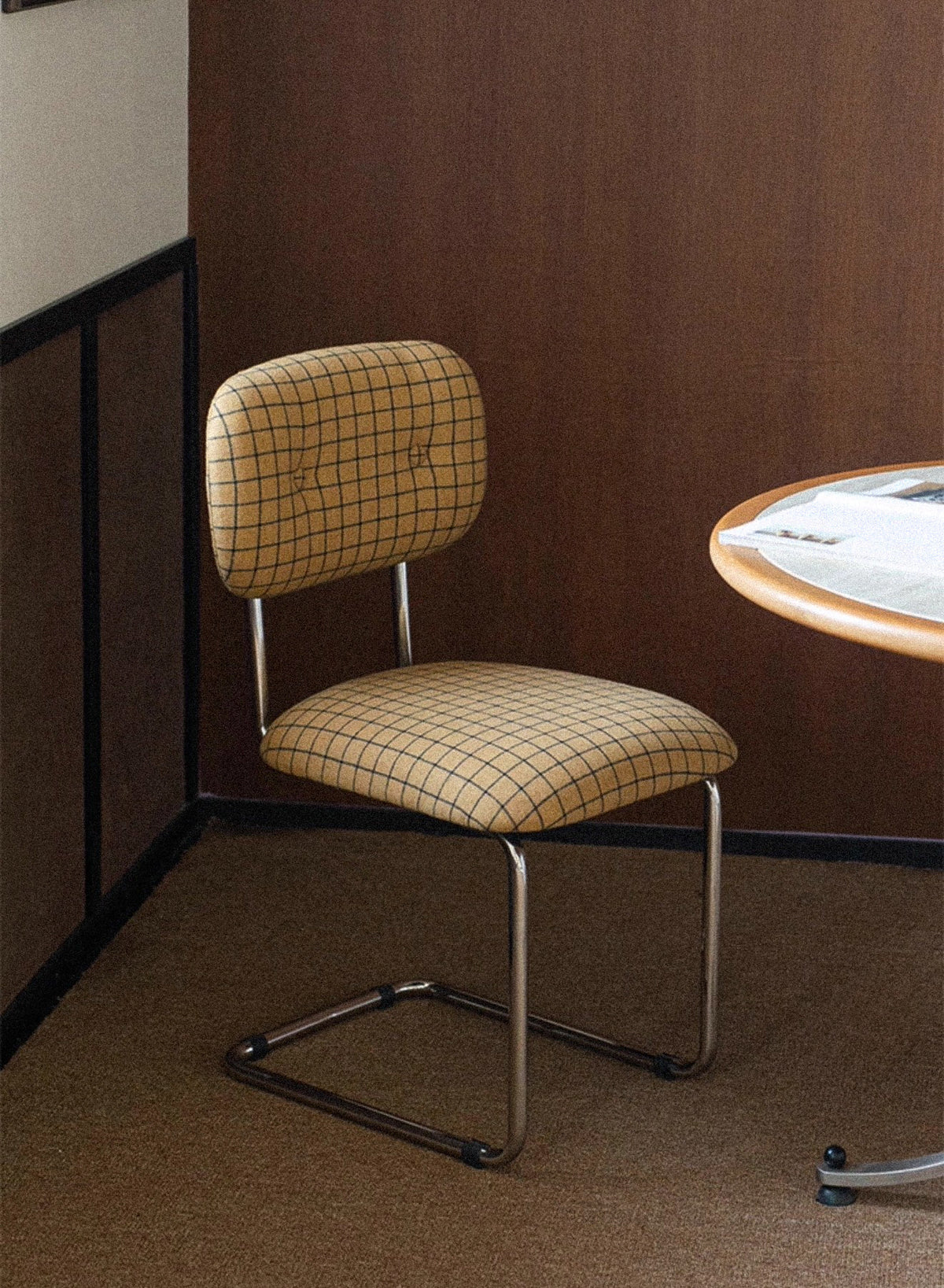 Nora Wool Check Chair