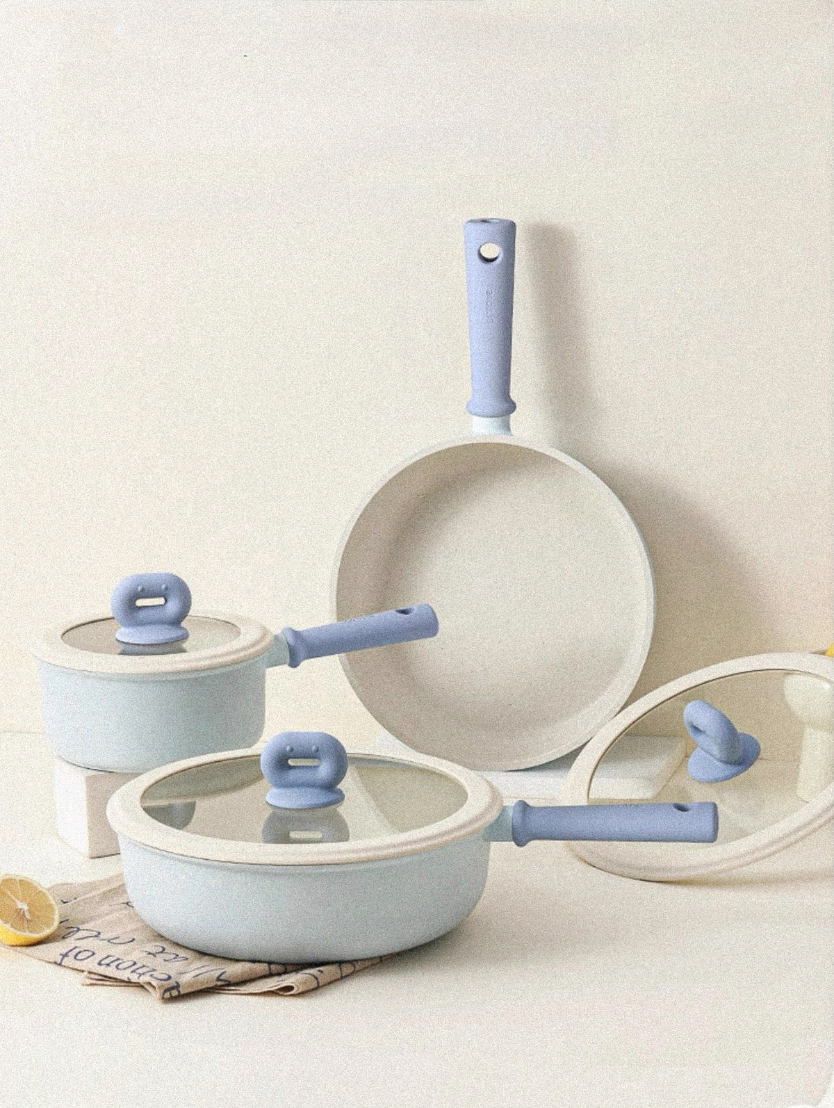 Sky Blue Nonstick Cookware Set