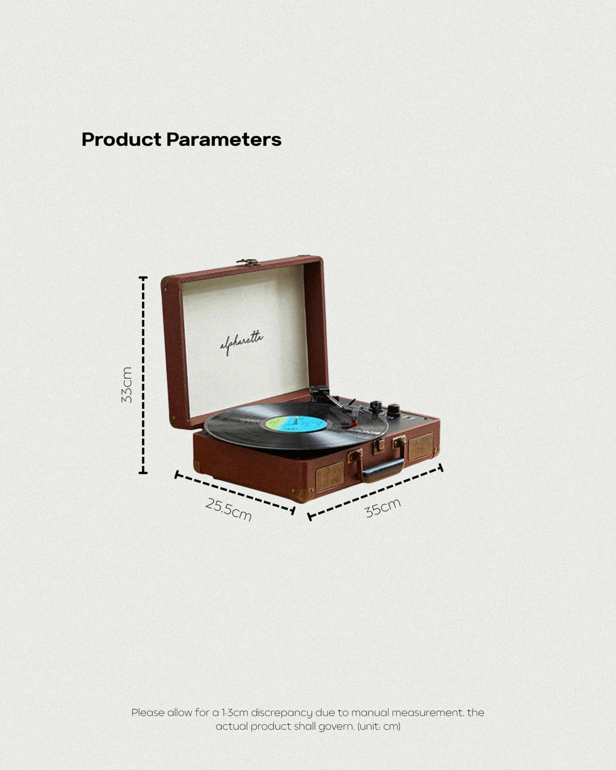 Alpharetta Vintage Suitcase Record Player