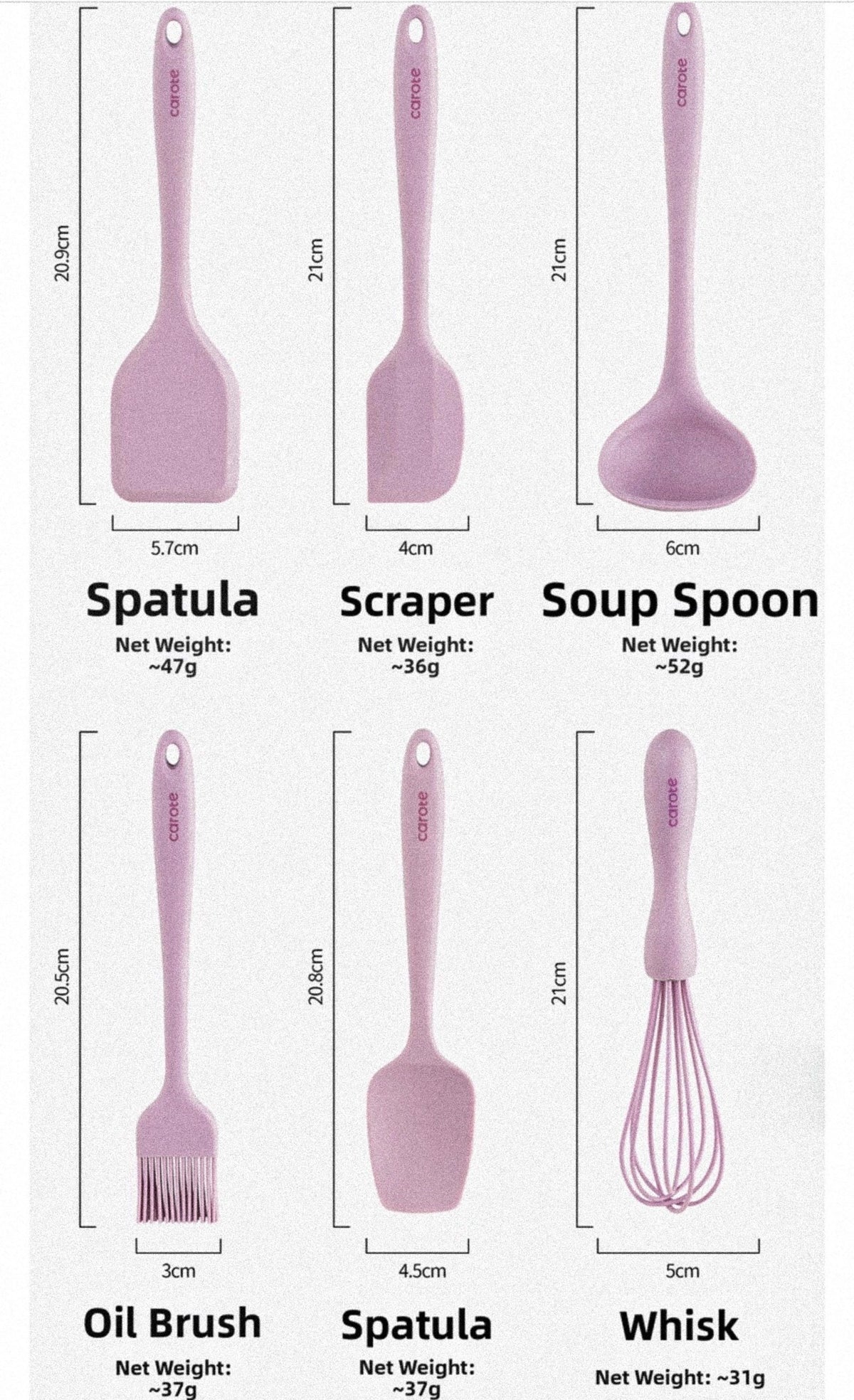 Carote Silicone Kitchen Utensil Set