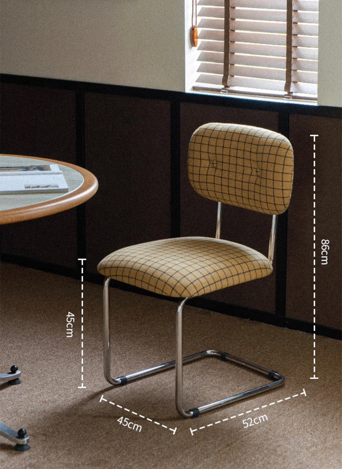 Nora Wool Check Chair
