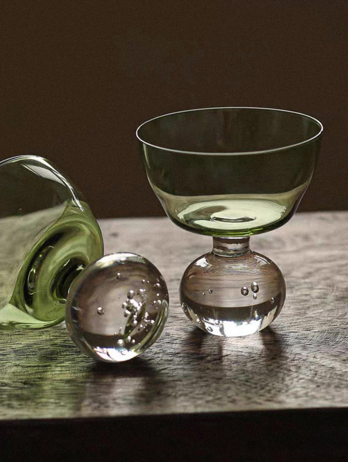Bubble Stem Coupe Glasses