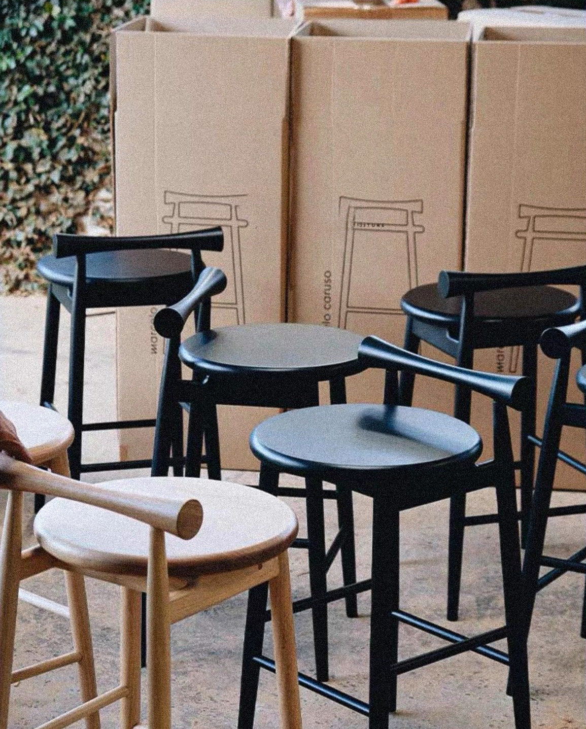 Yoke Back Counter Stool